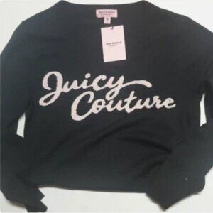 Juicy Couture Women Logo Front Pullover Sweater
